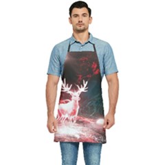 Deer Animal Moon Planet Space Fantasy Kitchen Apron by pakminggu