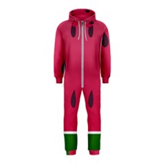 Watermelon Fruit Summer Red Fresh Food Healthy Hooded Jumpsuit (kids) by pakminggu