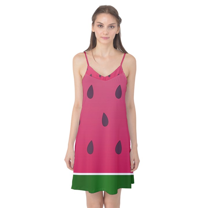 Watermelon Fruit Summer Red Fresh Food Healthy Camis Nightgown 