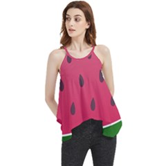 Watermelon Fruit Summer Red Fresh Food Healthy Flowy Camisole Tank Top by pakminggu