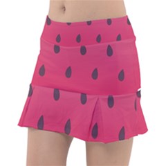 Watermelon Fruit Summer Red Fresh Food Healthy Classic Tennis Skirt by pakminggu