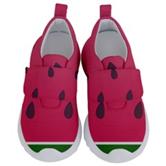 Watermelon Fruit Summer Red Fresh Food Healthy Kids  Velcro No Lace Shoes by pakminggu