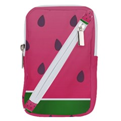 Watermelon Fruit Summer Red Fresh Food Healthy Belt Pouch Bag (small) by pakminggu