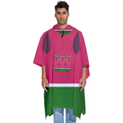 Watermelon Fruit Summer Red Fresh Food Healthy Men s Hooded Rain Ponchos