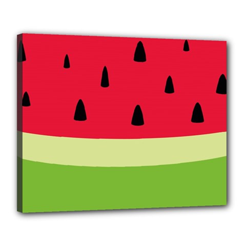 Watermelon Fruit Food Healthy Vitamins Nutrition Canvas 20  X 16  (stretched) by pakminggu