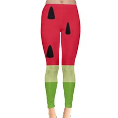 Watermelon Fruit Food Healthy Vitamins Nutrition Leggings  by pakminggu