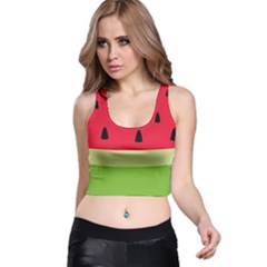 Watermelon Fruit Food Healthy Vitamins Nutrition Racer Back Crop Top by pakminggu