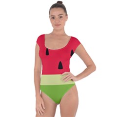 Watermelon Fruit Food Healthy Vitamins Nutrition Short Sleeve Leotard  by pakminggu