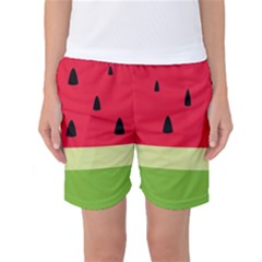 Watermelon Fruit Food Healthy Vitamins Nutrition Women s Basketball Shorts by pakminggu