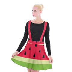 Watermelon Fruit Food Healthy Vitamins Nutrition Suspender Skater Skirt