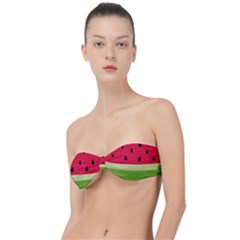 Watermelon Fruit Food Healthy Vitamins Nutrition Classic Bandeau Bikini Top  by pakminggu