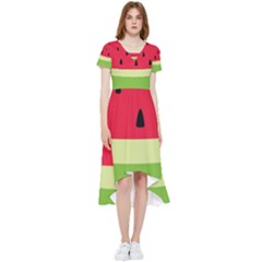 Watermelon Fruit Food Healthy Vitamins Nutrition High Low Boho Dress by pakminggu