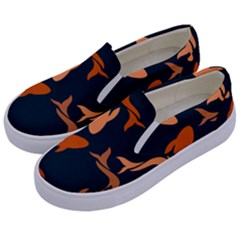 Background Pattern Texture Design Wallpaper Fish Kids  Canvas Slip Ons by pakminggu