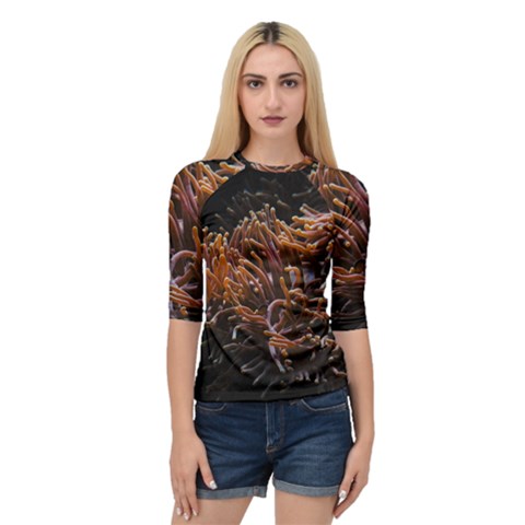 Sea Anemone Coral Underwater Ocean Sea Water Quarter Sleeve Raglan Tee by pakminggu