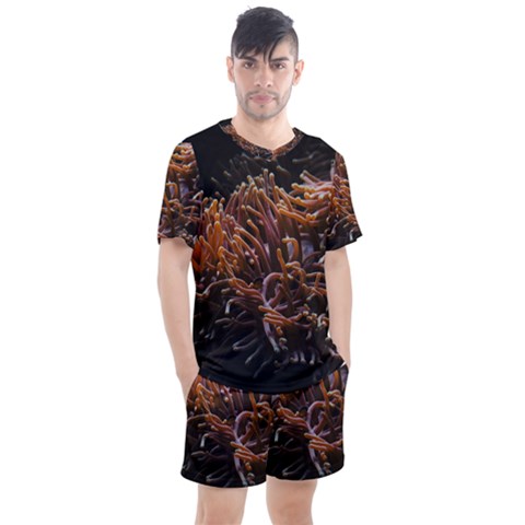 Sea Anemone Coral Underwater Ocean Sea Water Men s Mesh Tee And Shorts Set by pakminggu