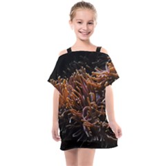 Sea Anemone Coral Underwater Ocean Sea Water Kids  One Piece Chiffon Dress by pakminggu