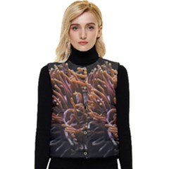 Sea Anemone Coral Underwater Ocean Sea Water Women s Short Button Up Puffer Vest by pakminggu