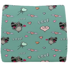 Raccoon Texture Seamless Scrapbooking Hearts Seat Cushion by pakminggu