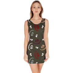 Art Halloween Pattern Creepy Design Digital Papers Bodycon Dress by pakminggu