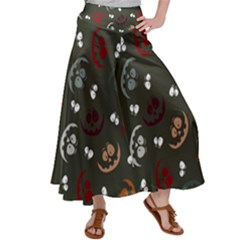 Art Halloween Pattern Creepy Design Digital Papers Women s Satin Palazzo Pants by pakminggu