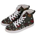 Art Halloween Pattern Creepy Design Digital Papers Men s Hi-Top Skate Sneakers View2