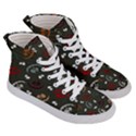 Art Halloween Pattern Creepy Design Digital Papers Women s Hi-Top Skate Sneakers View3