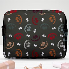 Art Halloween Pattern Creepy Design Digital Papers Make Up Pouch (large) by pakminggu