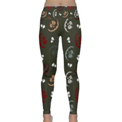 Art Halloween Pattern Creepy Design Digital Papers Lightweight Velour Classic Yoga Leggings by pakminggu