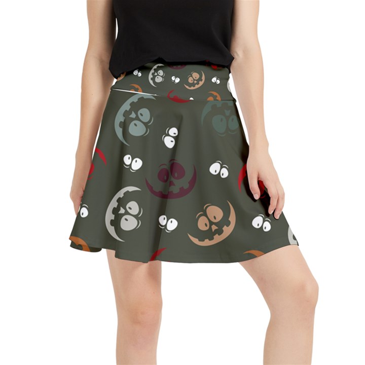 Art Halloween Pattern Creepy Design Digital Papers Waistband Skirt