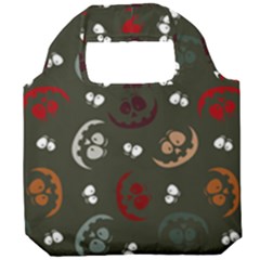 Art Halloween Pattern Creepy Design Digital Papers Foldable Grocery Recycle Bag by pakminggu