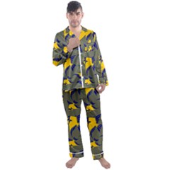 Background Pattern Texture Design Wallpaper Men s Long Sleeve Satin Pajamas Set by pakminggu