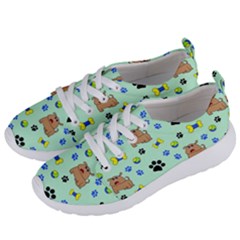 Dog Pattern Seamless Blue Background Scrapbooking Women s Lightweight Sports Shoes by pakminggu