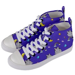 Texture Pattern Seamless Rainbow Background Dream Women s Mid-top Canvas Sneakers by pakminggu