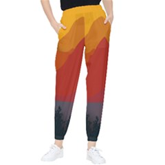 Mountain Forest Nature Scenery Art Mountains Women s Tapered Pants by pakminggu