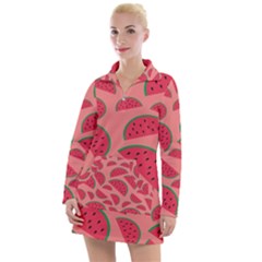 Watermelon Red Food Fruit Healthy Summer Fresh Women s Long Sleeve Casual Dress by pakminggu