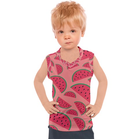 Watermelon Red Food Fruit Healthy Summer Fresh Kids  Sport Tank Top by pakminggu