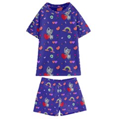 Texture Seamless Digital Scrapbooking Decorative Kids  Swim Tee And Shorts Set by pakminggu