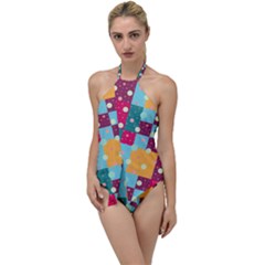 Background Pattern Texture Design Dots Wallpaper Go With The Flow One Piece Swimsuit by pakminggu