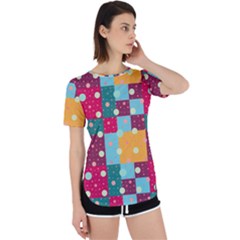 Background Pattern Texture Design Dots Wallpaper Perpetual Short Sleeve T-shirt