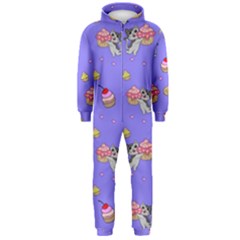 Art Pattern Design Seamless Scrapbooking Hooded Jumpsuit (men)