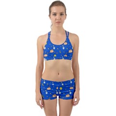 Cat Animals Sleep Stars Seamless Background Back Web Gym Set by pakminggu