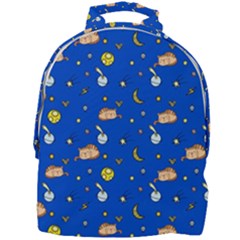 Cat Animals Sleep Stars Seamless Background Mini Full Print Backpack by pakminggu