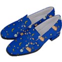 Cat Animals Sleep Stars Seamless Background Women s Chunky Heel Loafers View2