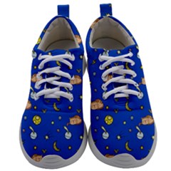 Cat Animals Sleep Stars Seamless Background Mens Athletic Shoes by pakminggu