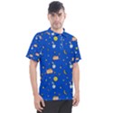 Cat Animals Sleep Stars Seamless Background Men s Polo Tee View1