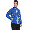 Cat Animals Sleep Stars Seamless Background Men s Bomber Jacket View2