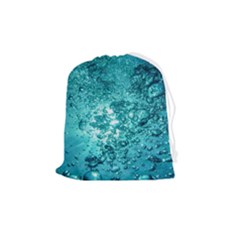 Nature Wallpaper Bubbles Water Bubbly Drawstring Pouch (medium) by pakminggu