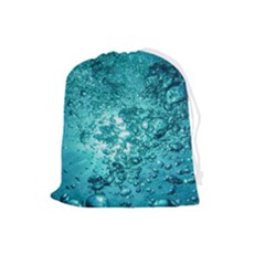 Nature Wallpaper Bubbles Water Bubbly Drawstring Pouch (large) by pakminggu