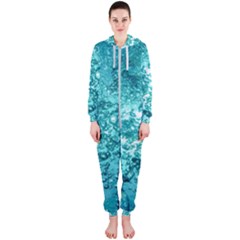 Nature Wallpaper Bubbles Water Bubbly Hooded Jumpsuit (ladies) by pakminggu