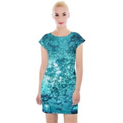 Nature Wallpaper Bubbles Water Bubbly Cap Sleeve Bodycon Dress by pakminggu